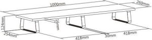 Mozos Mozos DUAL RISER P podstawka półka pod dwa monitory + Podkładka PM-GAME 8