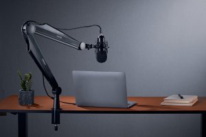 Mozos Mozos Ramię statyw mikrofonowy czarny 80 cm SB41 + Pop filtr mikrofonowy PS-1 12