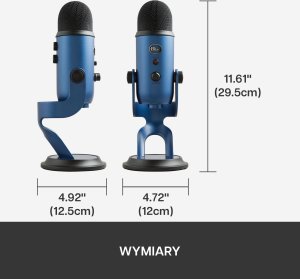 Mikrofon Blue Yeti USB Midnight Blue (988-000232) + Lampa Litra Glow 13