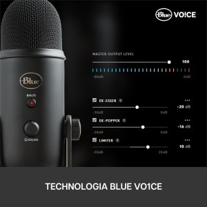 Mikrofon Blue Yeti USB Midnight Blue (988-000232) + Lampa Litra Glow 7