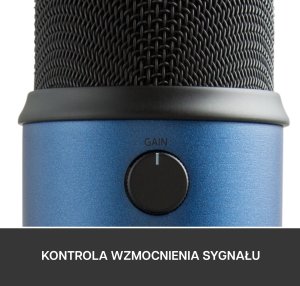 Mikrofon Blue Yeti USB Midnight Blue (988-000232) + Lampa Litra Glow 8