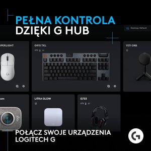 Mikrofon Logitech G Yeti Orb czarny (988-000551) + Lampa Litra Glow 7