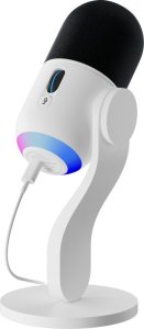 Mikrofon Logitech G Yeti GX biały (988-000576) + Lampa Litra Glow 8