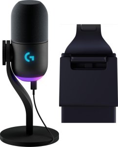 Mikrofon Logitech G Yeti GX czarny (988-000569) + Lampa Litra Glow 1