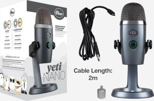 Mikrofon Blue Yeti Nano USB Shadow Grey (988-000205) + Lampa Litra Glow 3