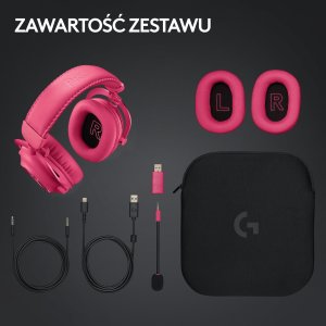 Słuchawki Logitech G Pro X2 Lightspeed Różowe (981-001275) + G PRO X SuperLight 2 (910-006630) 10