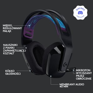 Słuchawki Logitech G535 LIGHTSPEED Czarne (981-000972) + G PRO X SuperLight 2 (910-006630) 7
