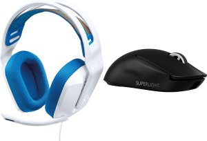 Słuchawki Logitech G335 Białe (981-001018) + G PRO X SuperLight 2  (910-006630) 1