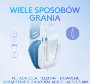Słuchawki Logitech G335 Białe (981-001018) + G PRO X SuperLight 2 (910-006630) 3