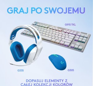 Słuchawki Logitech G335 Białe (981-001018) + G PRO X SuperLight 2 (910-006630) 8