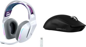 Słuchawki Logitech G733 Lightspeed Białe (981-000883) + G PRO X SuperLight 2  (910-006630) 1