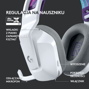 Słuchawki Logitech G733 Lightspeed Białe (981-000883) + G PRO X SuperLight 2 (910-006630) 9
