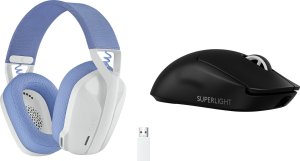 Słuchawki Logitech G435 Białe (981-001074) + G PRO X SuperLight 2  (910-006630) 1