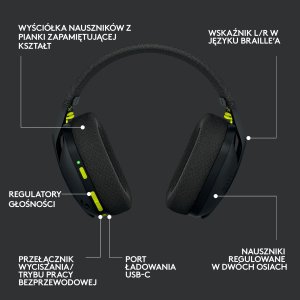 Słuchawki Logitech G435 Czarne (981-001050) + G PRO X SuperLight 2 (910-006630) 10