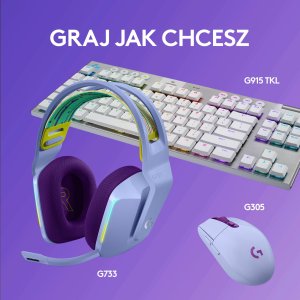 Słuchawki Logitech G733 Lightspeed Fioletowe (981-000890) + G PRO X SuperLight 2 (910-006630) 2