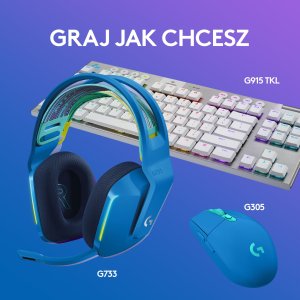 Słuchawki Logitech G733 Lightspeed Niebieskie (981-000943) + G PRO X SuperLight 2 (910-006630) 2