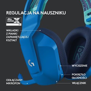 Słuchawki Logitech G733 Lightspeed Niebieskie (981-000943) + G PRO X SuperLight 2 (910-006630) 9