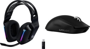 Słuchawki Logitech G733 Lightspeed Czarne (981-000864) + G PRO X SuperLight 2  (910-006630) 1