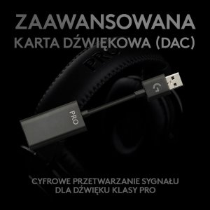 Słuchawki Logitech G Pro X Lightspeed Czarne (981-000907) + G PRO X SuperLight 2 (910-006630) 4