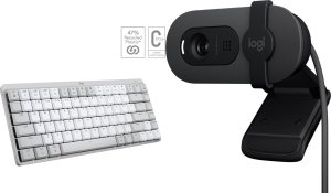 Klawiatura Logitech MX Mechanical Mini for Mac (920-010799) + Brio 100 (960-001585) 25