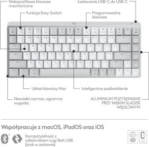 Klawiatura Logitech MX Mechanical Mini for Mac (920-010799) + Brio 100 (960-001585) 7
