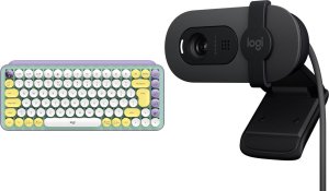 Klawiatura Logitech POP Keys (920-010736) + Brio 100 (960-001585) 1