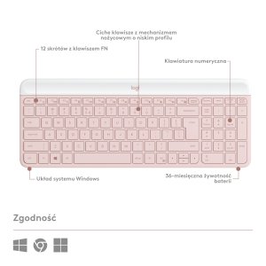Klawiatura + mysz Logitech MK470 (920-011322) + Brio 100 (960-001585) 7