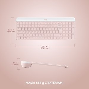 Klawiatura + mysz Logitech MK470 (920-011322) + Brio 100 (960-001585) 9