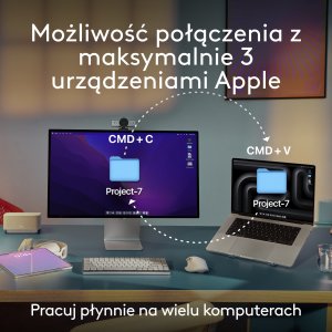 Klawiatura + mysz Logitech MX Keys S Combo for Mac (920-012845) + Brio 100 (960-001585) 7