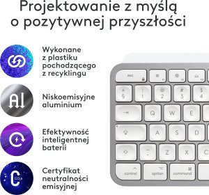 Klawiatura Logitech MX Keys S for Mac (920-011638) + Brio 100 (960-001585) 12