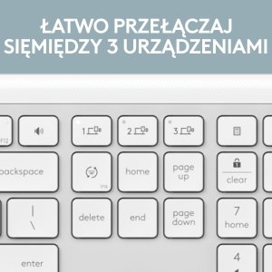 Klawiatura + mysz Logitech Signature Slim MK950 biała (920-012491) + Brio 100 (960-001585) 34