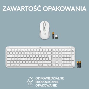 Klawiatura + mysz Logitech Signature Slim MK950 biała (920-012491) + Brio 100 (960-001585) 4