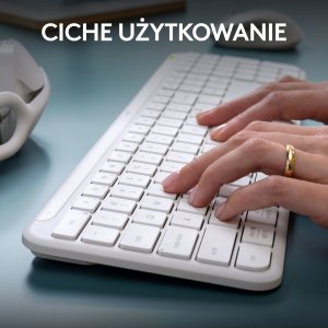 Klawiatura + mysz Logitech Signature Slim MK950 biała (920-012491) + Brio 100 (960-001585) 9