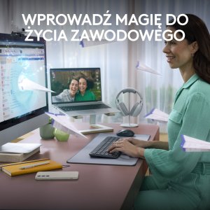 Klawiatura + mysz Logitech Signature Slim MK950 grafitowa (920-012490) + Brio 100 (960-001585) 5