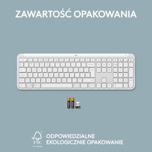 Klawiatura Logitech K950 Off White (920-012466) + Brio 100 (960-001585) 11