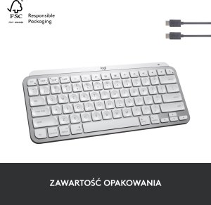 Klawiatura Logitech MX Keys Mini for Mac Pale Grey (920-010526) + Brio 100 (960-001585) 12
