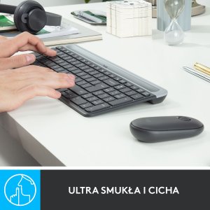 Klawiatura + mysz Logitech MK470 Slim (920-009204) + Brio 100 (960-001585) 10