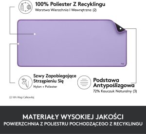 Podkładka Logitech Studio Series - LAVENDER (956-000054) + Brio 100 (960-001585) 5