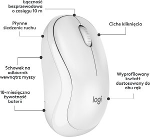 Klawiatura + mysz Logitech MK295 Silent Wireless Combo (920-009824) + Brio 100 (960-001585) 7