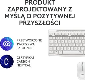 Klawiatura + mysz Logitech MK295 Silent Wireless Combo (920-009824) + Brio 100 (960-001585) 9