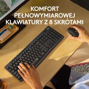 Klawiatura + mysz Logitech MK295 Silent Wireless Combo (920-009800) + Brio 100 (960-001585) 4
