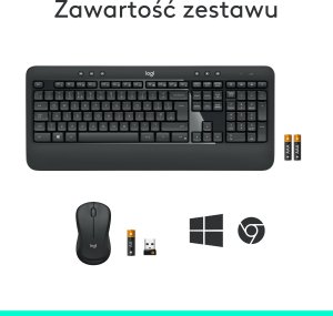 Klawiatura + mysz Logitech MK540 Advanced US (920-008685) + Brio 100 (960-001585) 11