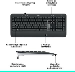 Klawiatura + mysz Logitech MK540 Advanced US (920-008685) + Brio 100 (960-001585) 7