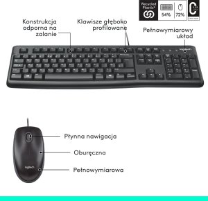 Klawiatura + mysz Logitech MK120 (920-002563) + Brio 100 (960-001585) 8