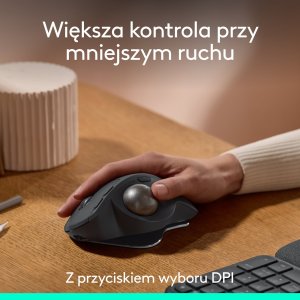 Mysz Logitech MX Ergo S (910-007260) + MX Keys S Bezprzewodowa Graphite US (920-011587) 23