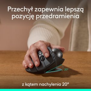 Mysz Logitech MX Ergo S (910-007260) + MX Keys S Bezprzewodowa Graphite US (920-011587) 24