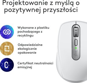 Mysz Logitech Anywhere 3S For Mac Pale Gray (910-006946) + MX Keys S Bezprzewodowa Graphite US (920-011587) 30