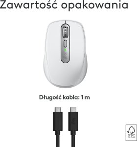 Mysz Logitech Anywhere 3S For Mac Pale Gray (910-006946) + MX Keys S Bezprzewodowa Graphite US (920-011587) 55