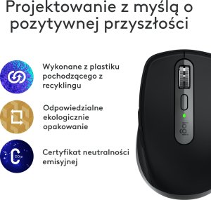 Mysz Logitech Anywhere 3S For Mac Space Gray (910-006947) + MX Keys S Bezprzewodowa Graphite US (920-011587) 28