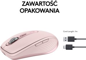 Mysz Logitech MX Anywhere 3S Rose (910-006931) + MX Keys S Bezprzewodowa Graphite US (920-011587) 11